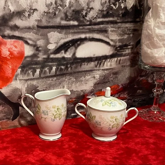 Vintage Noritake Essence Creamer and Sugar Set - Picture 2 of 8